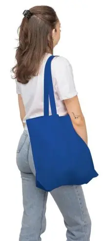 Bolsa tote algodón 140 g/m² refuerzo 10 cm