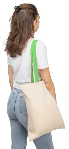 Bolsa tote algodón 140 g/m² asas color