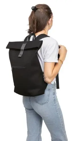 Mochila rolltop PU reciclado 19 L portátil 16"