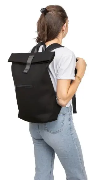 Mochila rolltop PU reciclado 19 L portátil 16"