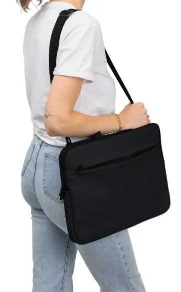 Funda portatil 15 pulgadas PU reciclado poliester 210D 4mm