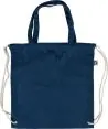 Bolsa mochila denim reciclado cordones 40x38 asas largas - Imagen 15