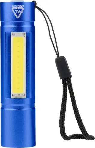 Linterna COB aluminio reciclado 80-100 lm 3 modos USB-C