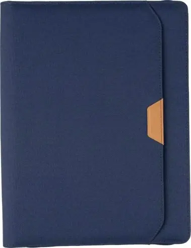 Carpeta congresos rPET PU A4 cuaderno 20p cremallera FSC