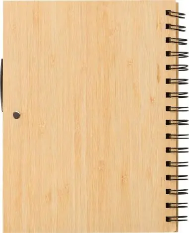 Libreta A5 bambú con bolígrafo