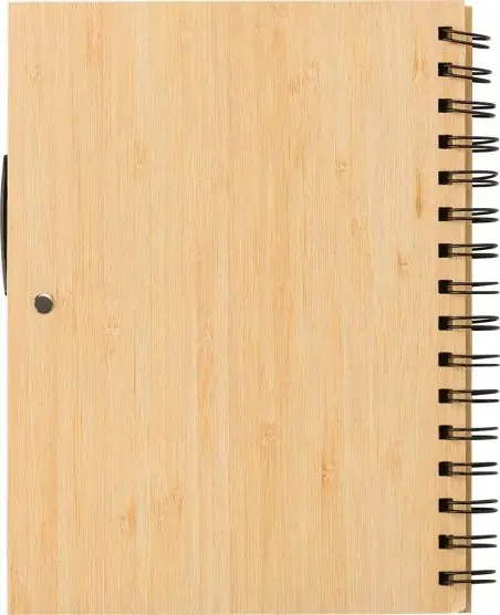 Libreta A5 bambú con bolígrafo
