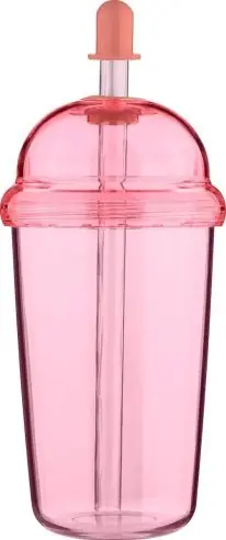 Vaso rPET Glow 500 ml tapa rosca pajita silicona frío