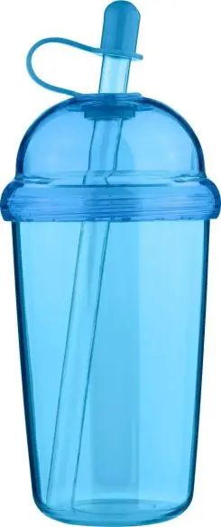 Vaso rPET Glow 500 ml tapa rosca pajita silicona frío