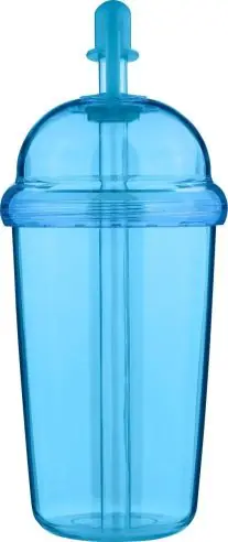 Vaso rPET Glow 500 ml tapa rosca pajita silicona frío