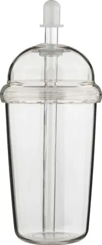 Vaso rPET Glow 500 ml tapa rosca pajita silicona frío