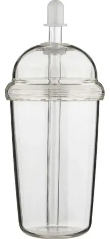 Vaso rPET Glow 500 ml tapa rosca pajita silicona frío