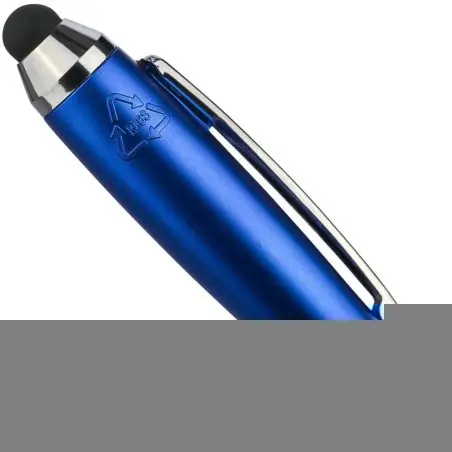 Bolígrafo ABS reciclado grip caucho stylus negro