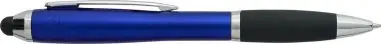 Bolígrafo ABS reciclado grip caucho stylus negro