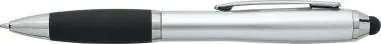 Bolígrafo ABS reciclado grip caucho stylus negro