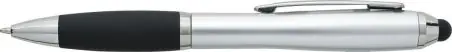 Bolígrafo ABS reciclado grip caucho stylus negro