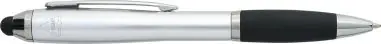 Bolígrafo ABS reciclado grip caucho stylus negro