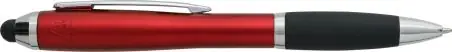 Bolígrafo ABS reciclado grip caucho stylus negro