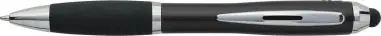 Bolígrafo ABS reciclado grip caucho stylus negro