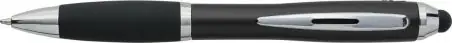 Bolígrafo ABS reciclado grip caucho stylus negro