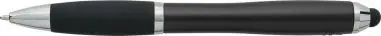 Bolígrafo ABS reciclado grip caucho stylus negro