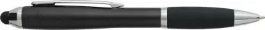 Bolígrafo ABS reciclado grip caucho stylus negro