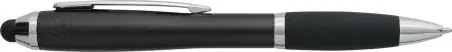 Bolígrafo ABS reciclado grip caucho stylus negro