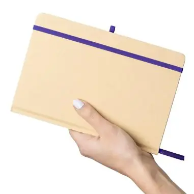 Cuaderno Kraft A5 80p 70gsm aluminio efecto espejo FSC