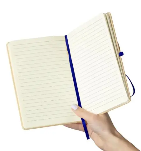 Cuaderno Kraft A5 80p 70gsm aluminio efecto espejo FSC