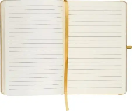 Cuaderno Kraft A5 80p 70gsm aluminio efecto espejo FSC