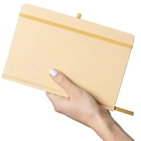 Cuaderno Kraft A5 80p 70gsm aluminio efecto espejo FSC