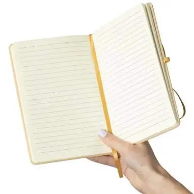 Cuaderno Kraft A5 80p 70gsm aluminio efecto espejo FSC