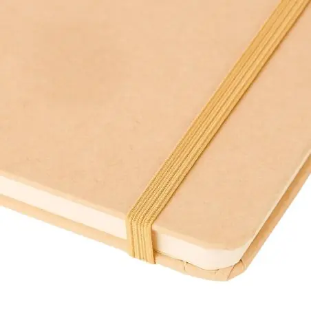 Cuaderno Kraft A5 80p 70gsm aluminio efecto espejo FSC