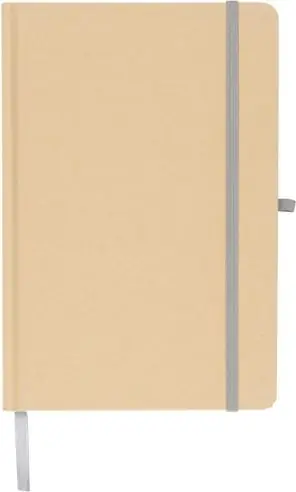 Cuaderno Kraft A5 80p 70gsm aluminio efecto espejo FSC