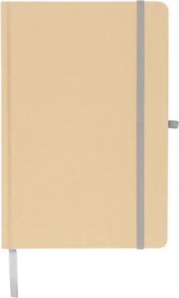 Cuaderno Kraft A5 80p 70gsm aluminio efecto espejo FSC