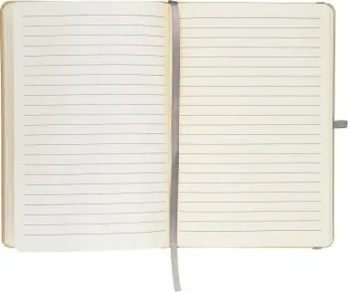 Cuaderno Kraft A5 80p 70gsm aluminio efecto espejo FSC
