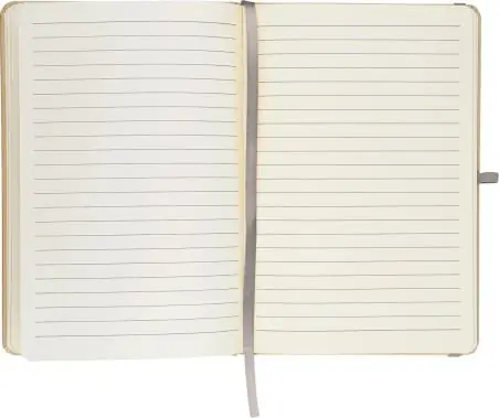 Cuaderno Kraft A5 80p 70gsm aluminio efecto espejo FSC