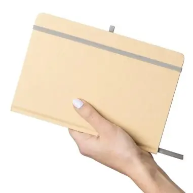 Cuaderno Kraft A5 80p 70gsm aluminio efecto espejo FSC