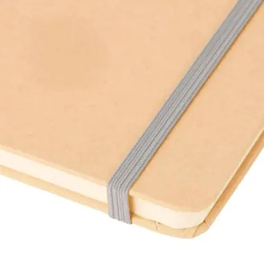Cuaderno Kraft A5 80p 70gsm aluminio efecto espejo FSC