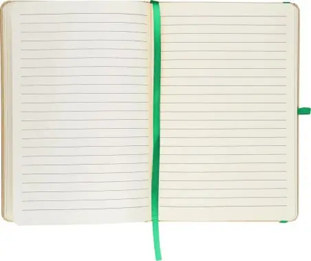 Cuaderno Kraft A5 80p 70gsm aluminio efecto espejo FSC