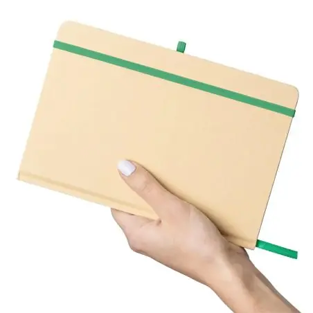 Cuaderno Kraft A5 80p 70gsm aluminio efecto espejo FSC