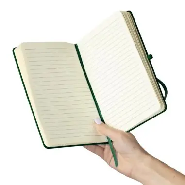 Cuaderno PU reciclado A5 80p 70gsm FSC grabado relieve