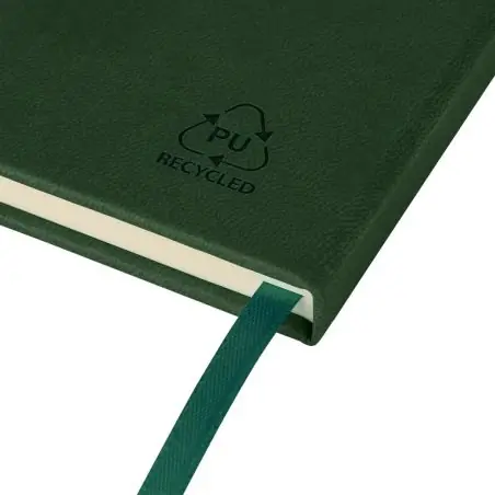Cuaderno PU reciclado A5 80p 70gsm FSC grabado relieve
