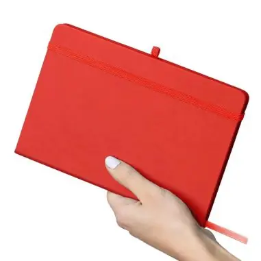 Cuaderno PU reciclado A5 80p 70gsm FSC grabado relieve