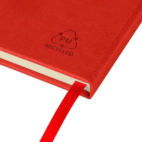 Cuaderno PU reciclado A5 80p 70gsm FSC grabado relieve