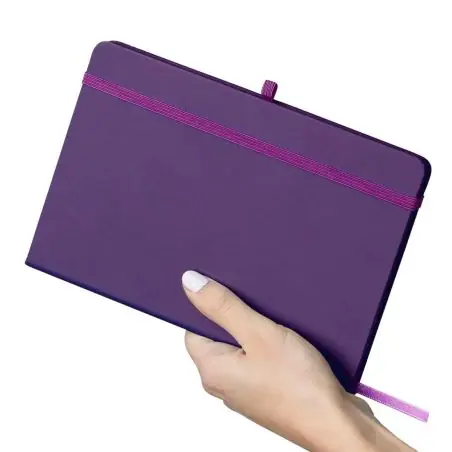 Cuaderno PU reciclado A5 80p 70gsm FSC grabado relieve