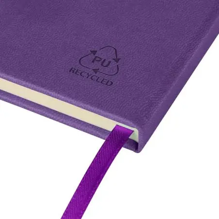 Cuaderno PU reciclado A5 80p 70gsm FSC grabado relieve