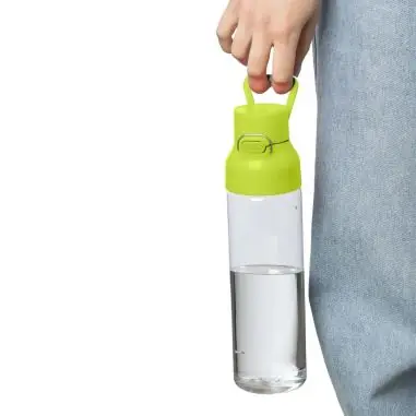 Botella Tritan Dune 750 ml cuerpo transparente cierre botón