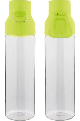 Botella Tritan Dune 750 ml cuerpo transparente cierre botón