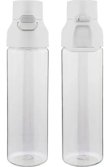 Botella Tritan Dune 750 ml cuerpo transparente cierre botón