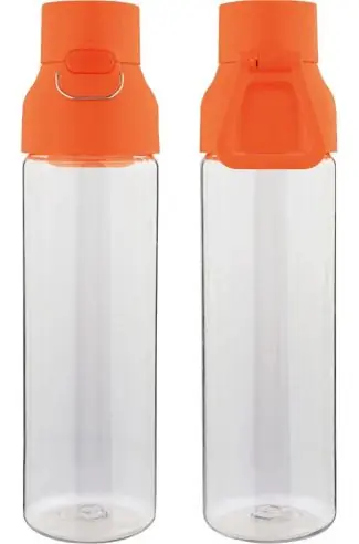 Botella Tritan Dune 750 ml cuerpo transparente cierre botón